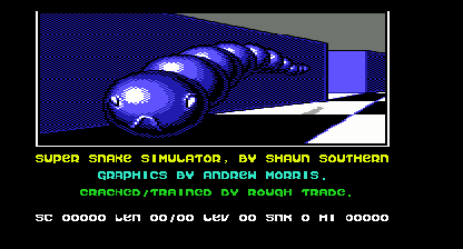 Super snake sim Title Screen